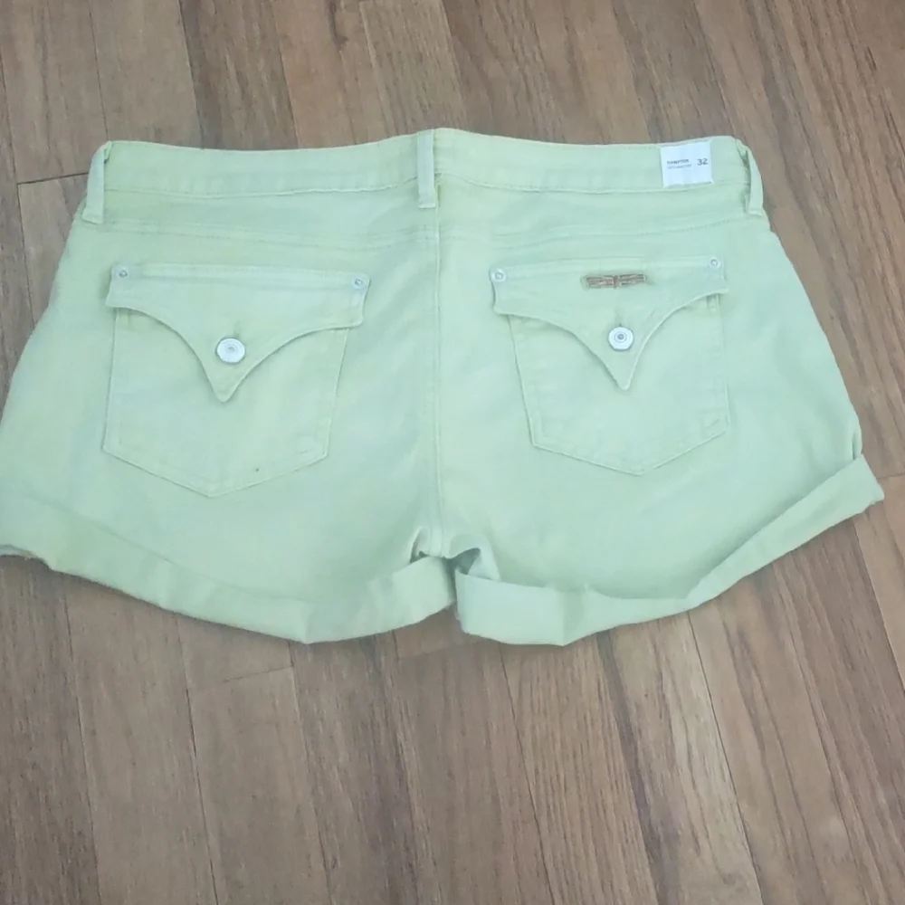 Hudson Neon Lime Green Shorts - Size 32 - Picture 3 of 5